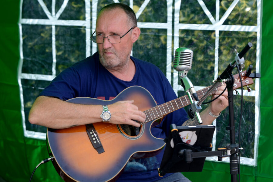 Back at Nick's performing at New Street Corner on Honiton Market Charter Day 2025