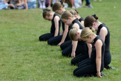 East Devon Dance Academy performing on Allhallows Field at Honiton Market Charter Day 2025
