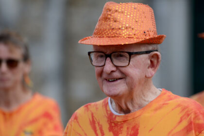 Sunshine Samba outside St Paul's Church on Honiton Market Charter Day 2025